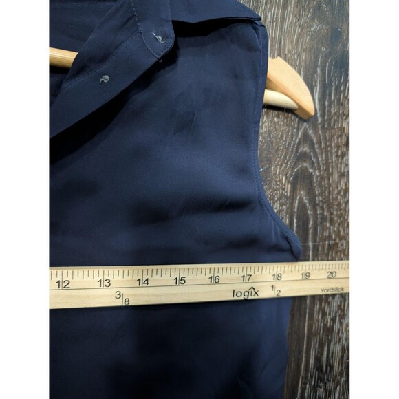 Banana Republic Shirt Womens Small Petite Silk Sleeveless Button Up Top - Picture 7 of 8